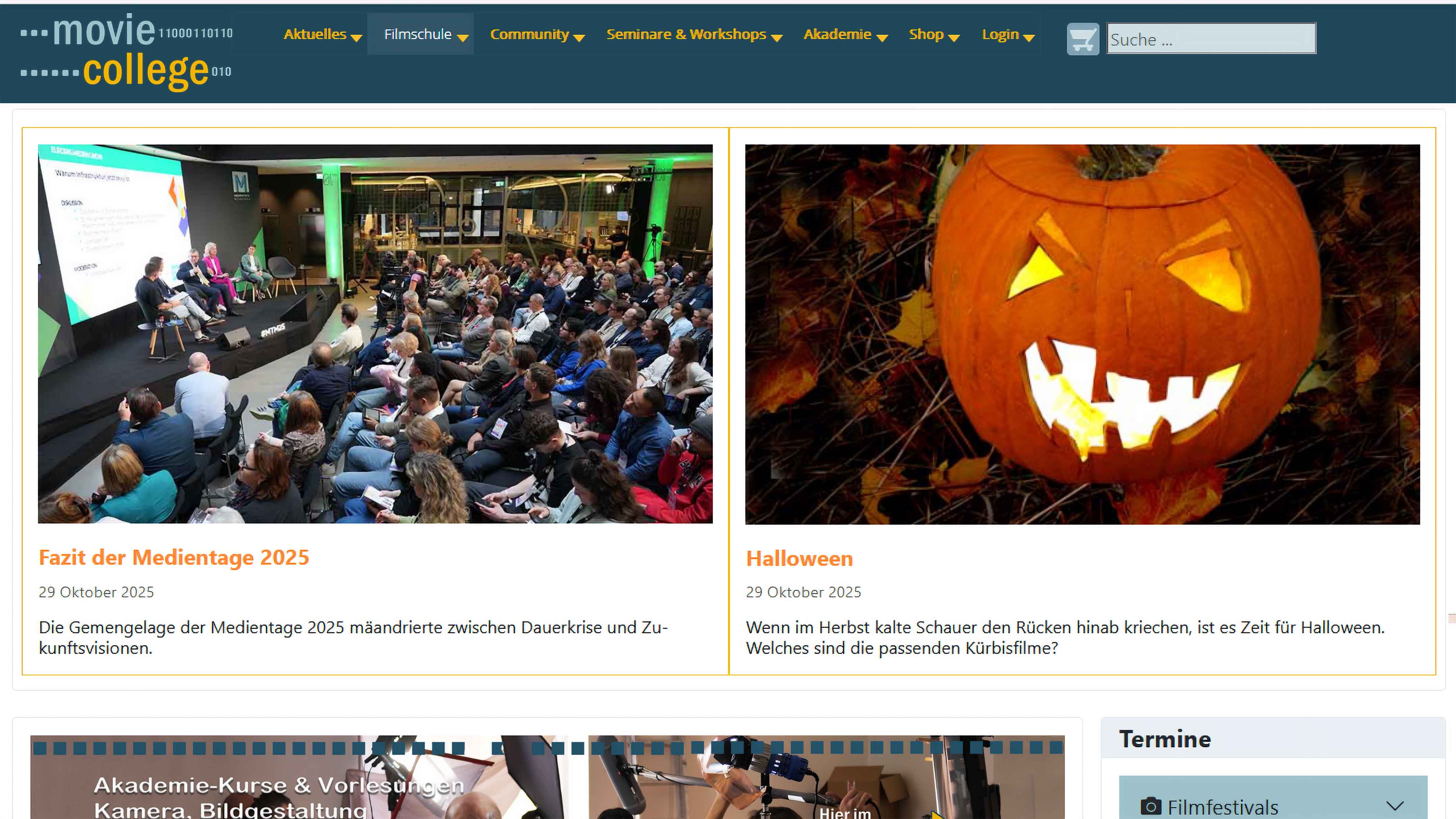 Movie College Home Top